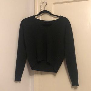 DARK EMERALD GREEN BRANDY SWEATER